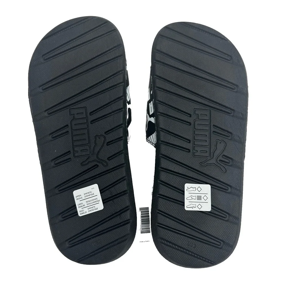 PUMA Cool Cat Boys' Slide Sandal Black Size 3C New